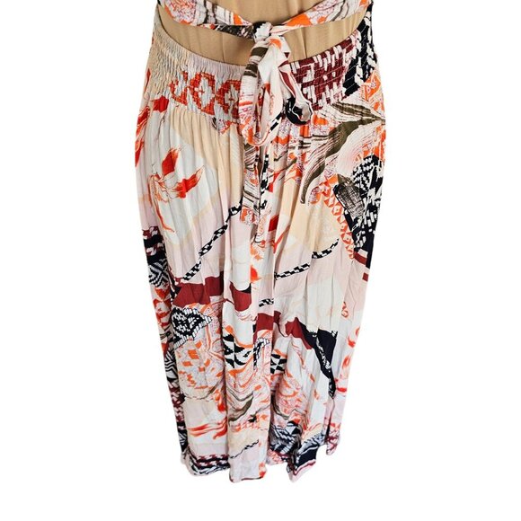 Abel The Label Open Back Orange Black Color Summer Dress Sz S - Picture 8 of 12